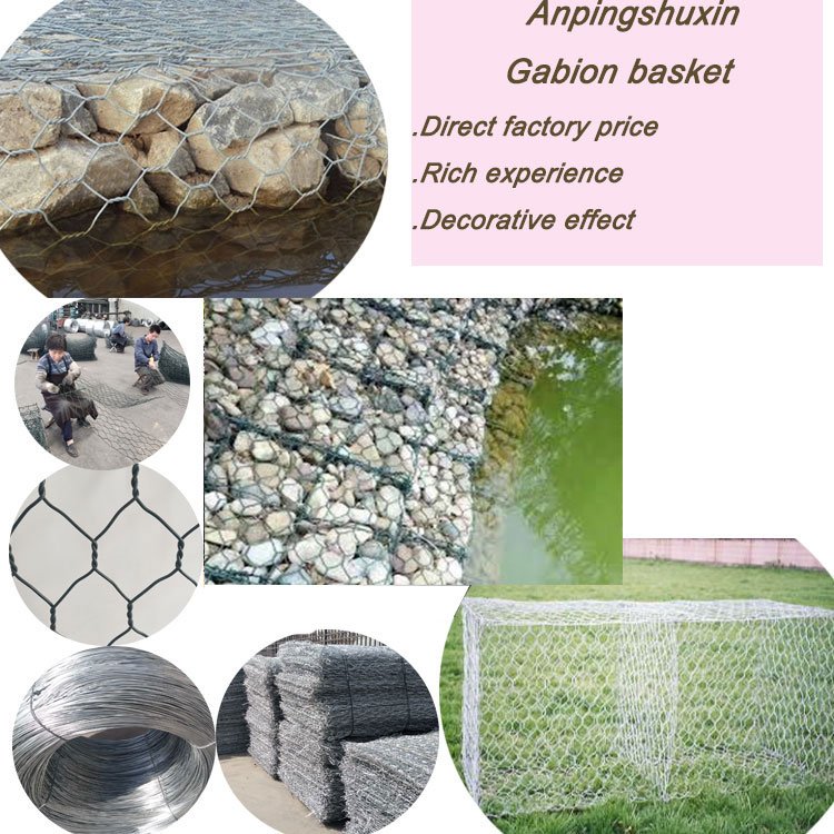 Anti Rust Woven Gabion Baskets 1mx1mx2m Stone Filled Rock Protection for Lake Slope Protection Works