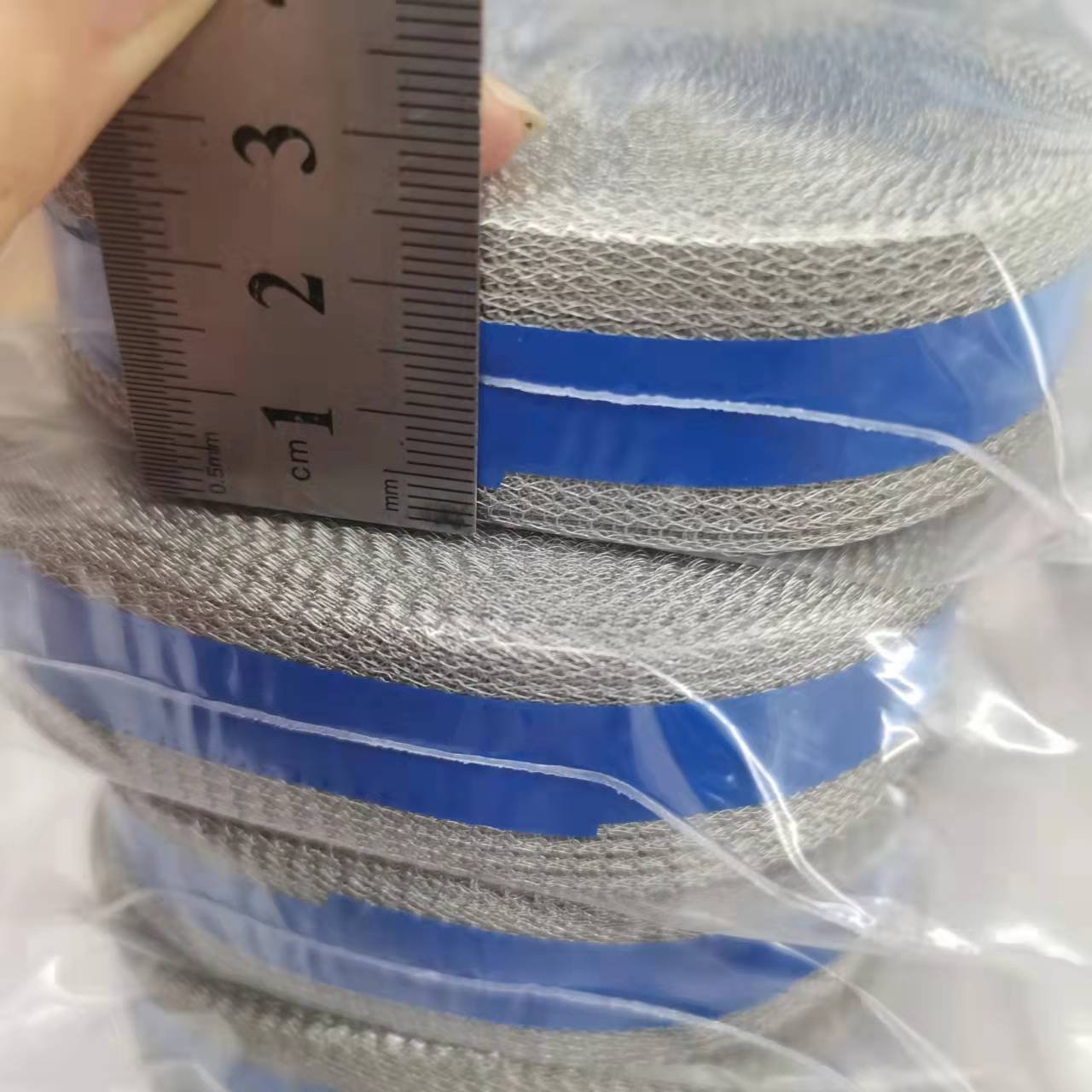 TIANYIN Tin copper clad steel (TCS) Knitted steel wire mesh 25 mm for EMI screen shielding