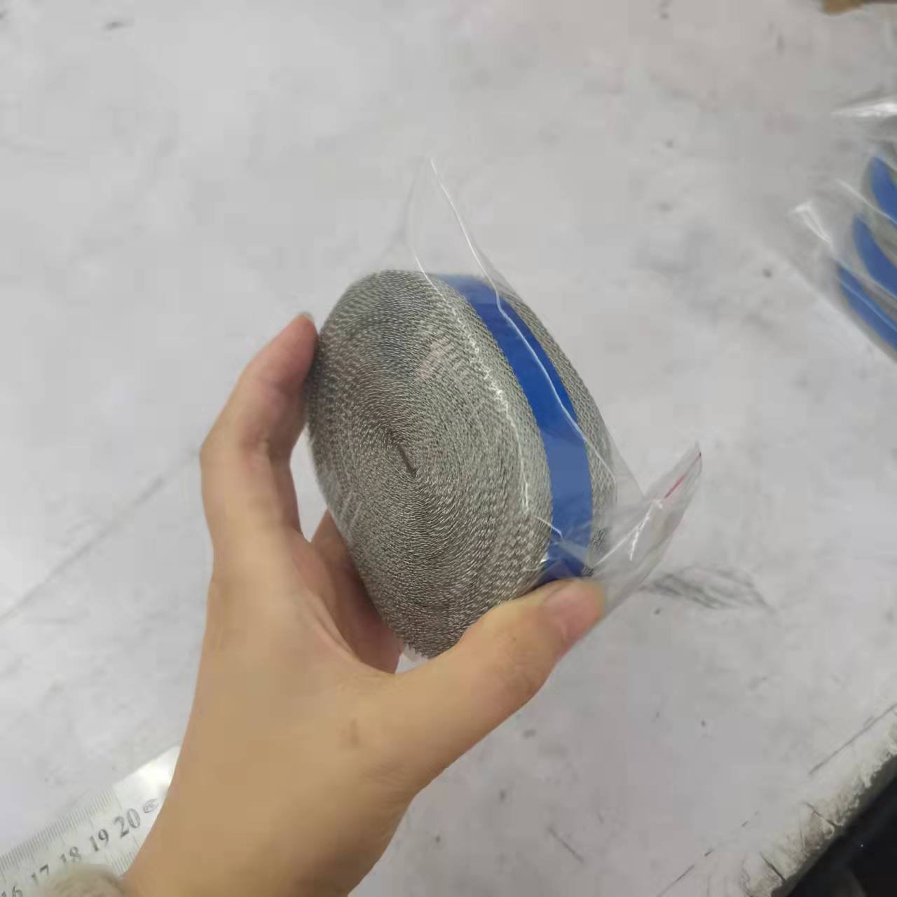 TIANYIN Tin copper clad steel (TCS) Knitted steel wire mesh 25 mm for EMI screen shielding