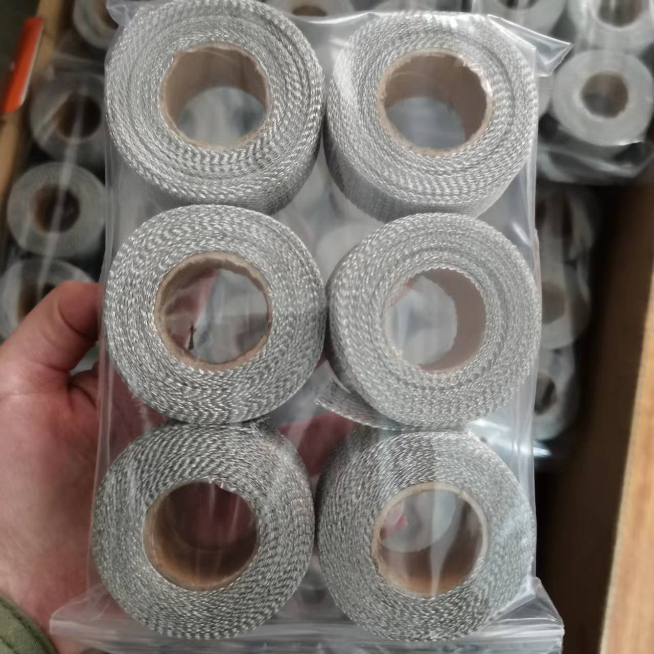 TIANYIN Tin copper clad steel (TCS) Knitted steel wire mesh 25 mm for EMI screen shielding