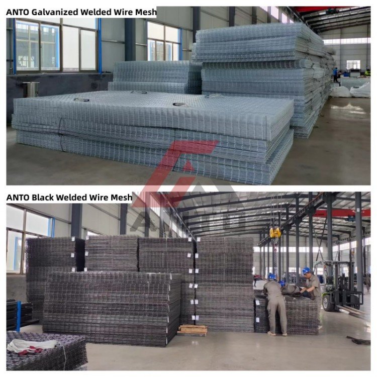 Hot Sale Custom 6 8 Gauge Coal Mine Black Welded Steel Wire Mesh Manufacturer Price