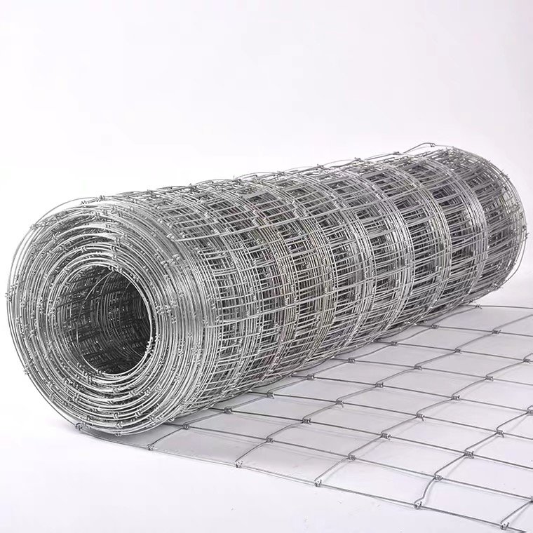 Galvanized fixed knot steel wire mesh sheep farm fence netting