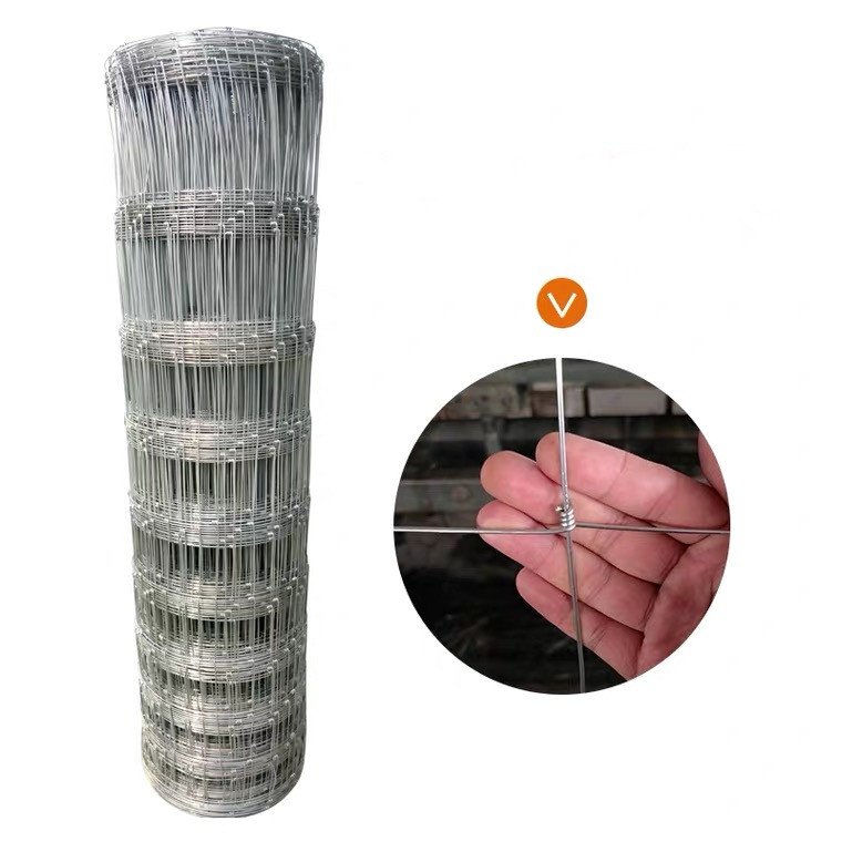 Galvanized fixed knot steel wire mesh sheep farm fence netting