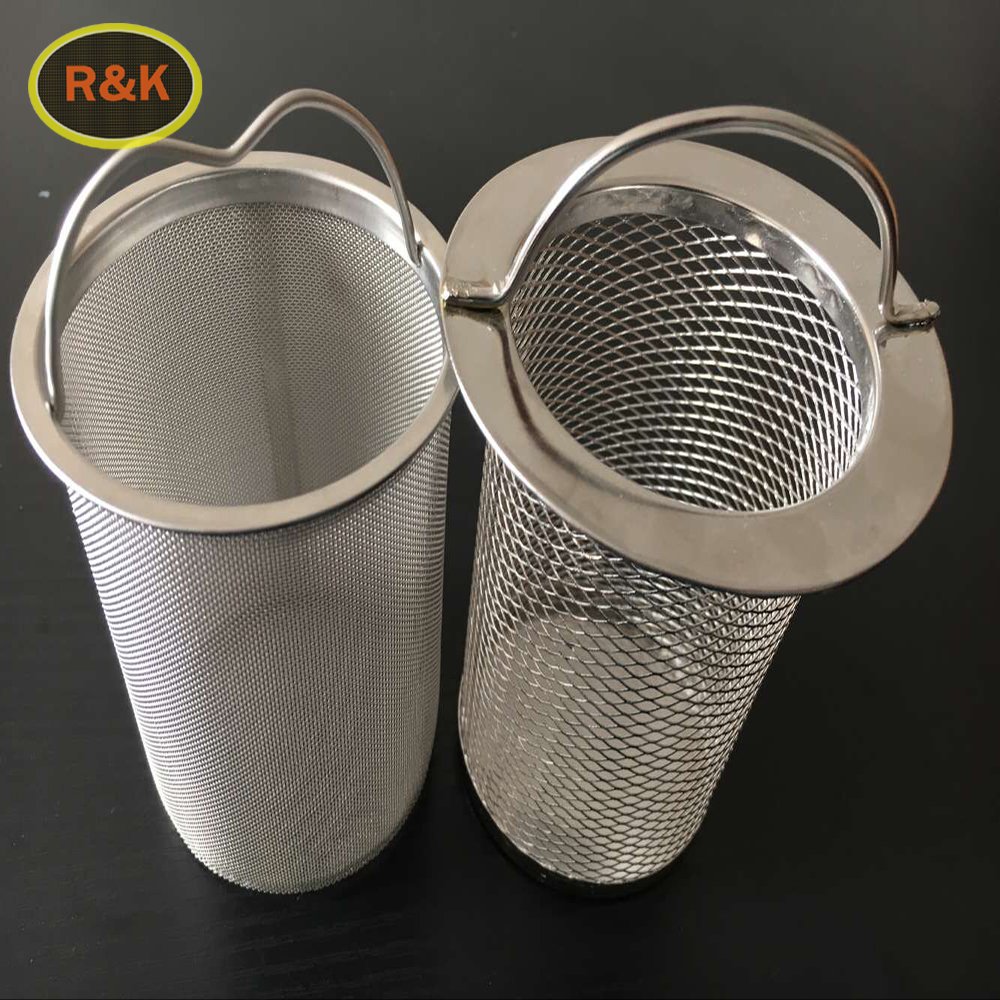 304 316 80 100 250 micron mason jar stainless steel wire mesh filter screen coffee cylinder basket tube strainer bag