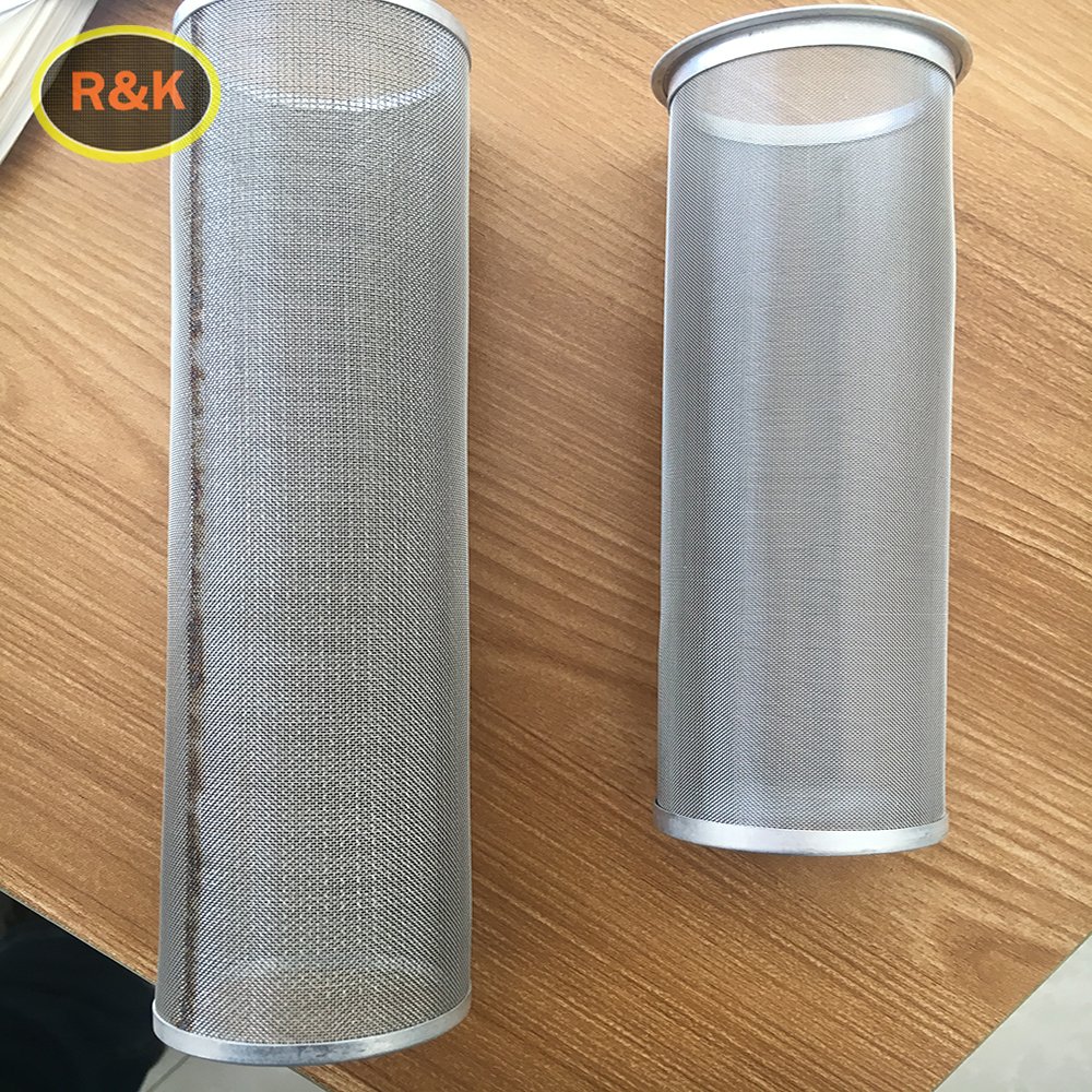 304 316 80 100 250 micron mason jar stainless steel wire mesh filter screen coffee cylinder basket tube strainer bag