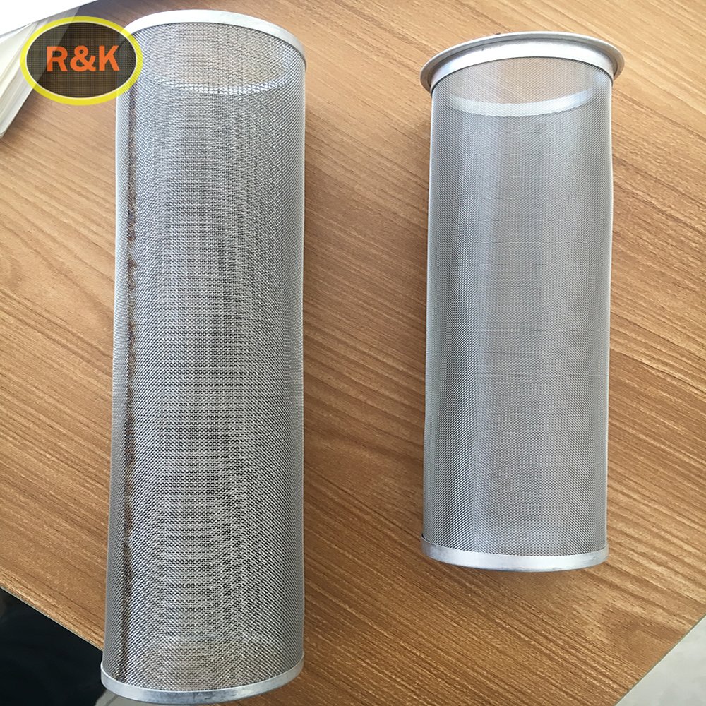 304 316 80 100 250 micron mason jar stainless steel wire mesh filter screen coffee cylinder basket tube strainer bag