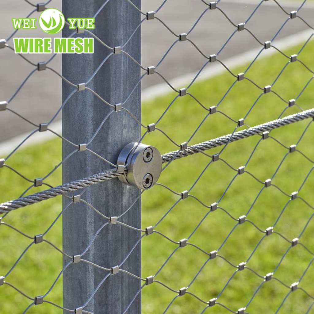 Professional Factory Manufacturer Stainless Steel Wire Rope Woven Mesh For Zoo Animal Fence