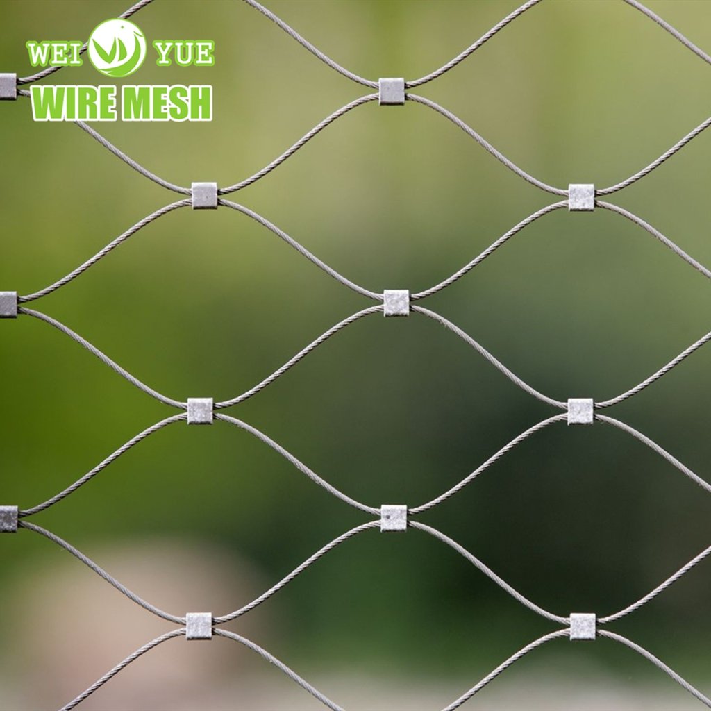 Professional Factory Manufacturer Stainless Steel Wire Rope Woven Mesh For Zoo Animal Fence