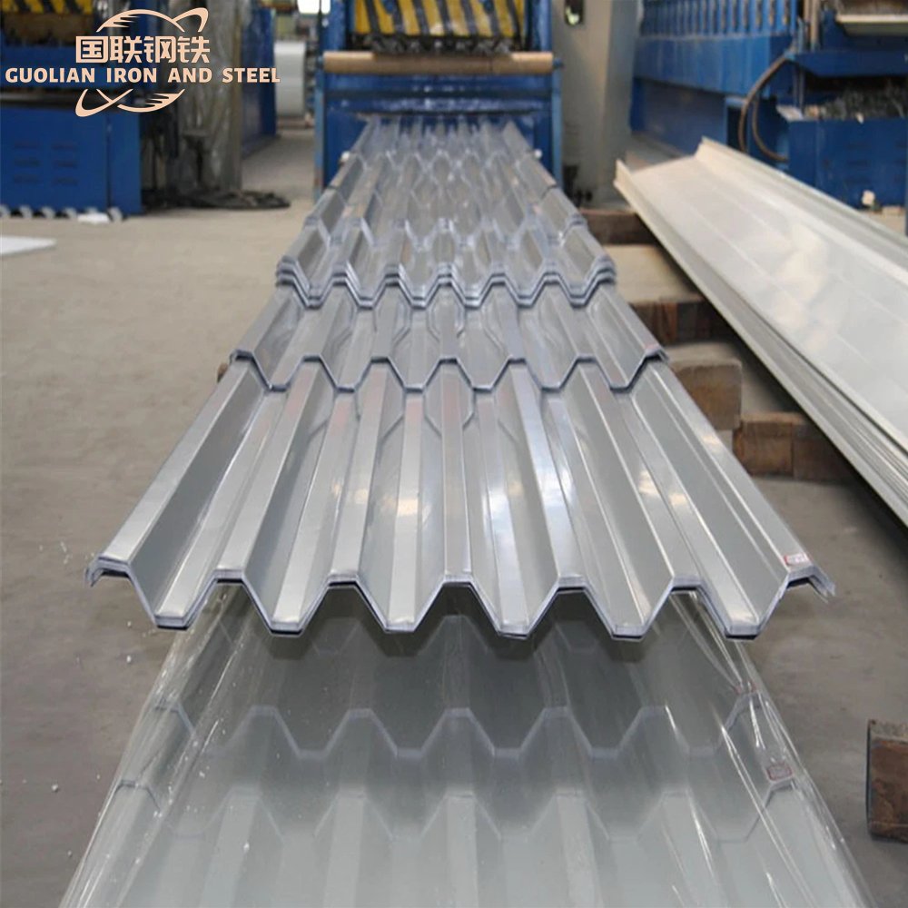 0.4-0.6mm thickness Corrugated roofing sheet galvanized steel roofing sheet in big stock