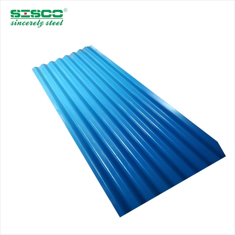 Classic Tiles Style Construction Materials PE Coated Galvanized Steel Corrugated Long Span Colored IBR Prepainted Roofing Sheet