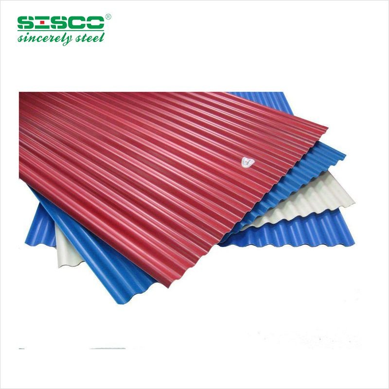 Classic Tiles Style Construction Materials PE Coated Galvanized Steel Corrugated Long Span Colored IBR Prepainted Roofing Sheet