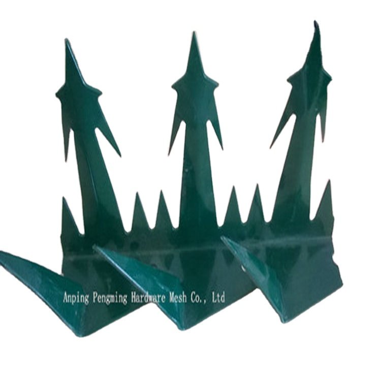 Popular galvanized Anti Climb Cheap Security wall fence spikes/ PVC coated spike for sale