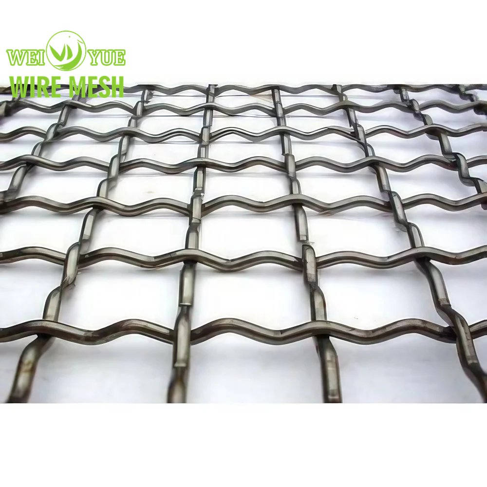 Manufacturer 3x3 mesh 304 ss 316 316L net Woven Metal 300 Micron stainless steel wire crimped mesh