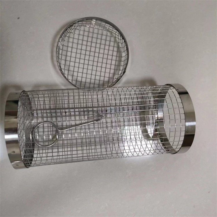 Greatest Ever round Stainless Steel Wire Rolling Grilling Basket BBQ Grill Mesh for Camping Barbecue Rack