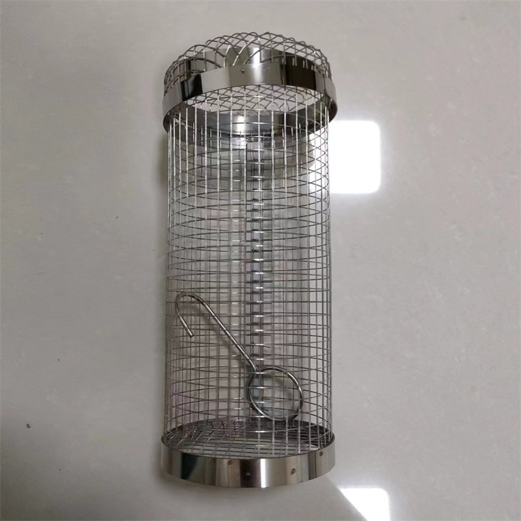 Greatest Ever round Stainless Steel Wire Rolling Grilling Basket BBQ Grill Mesh for Camping Barbecue Rack