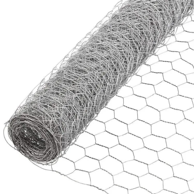 1/2" Hexagonal Woven Mesh Wire Galvanized Wire Mesh Fence Net Double Twist Steel Wire Mesh Roll