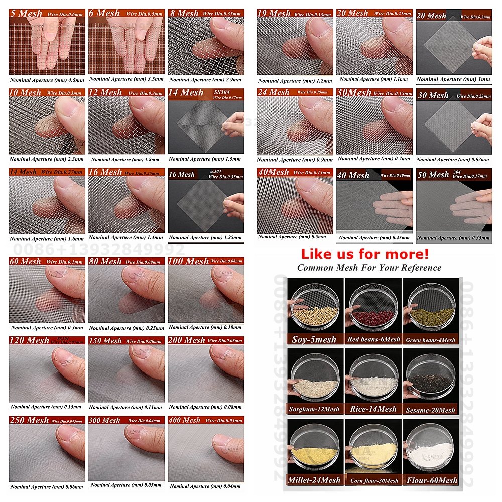 Standard Laboratory Vibration Sieve Stainless Steel Flour Sugar Powder Filter Sieves Wire Mesh Test Seive