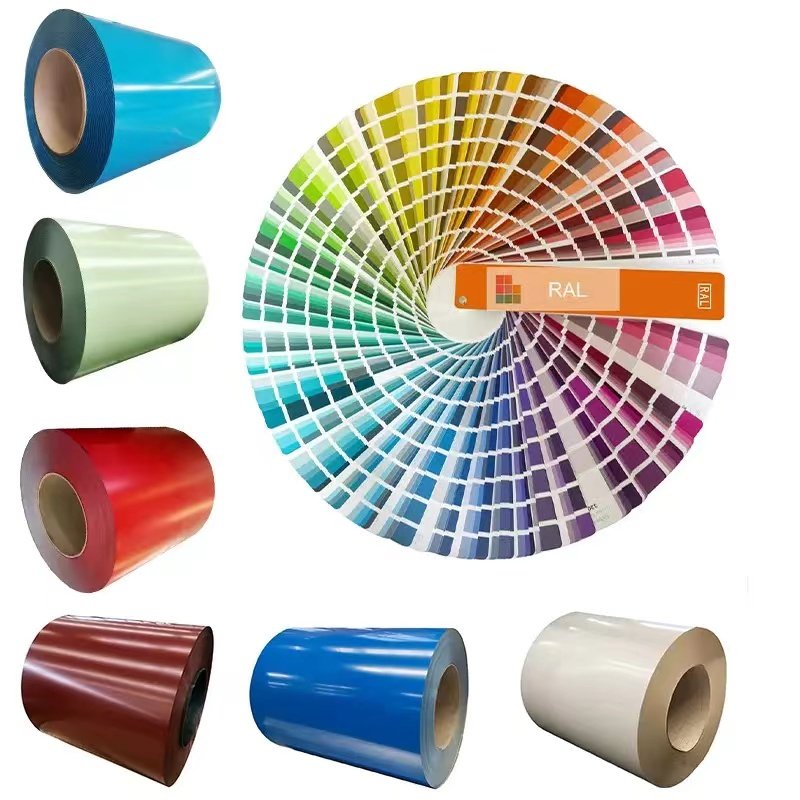 GI Steel Coil Color Coated Galvanized Steel Coil DX51D DX52D DX53D Z150 Z275 Making Wall PPGl Pre-painted Aluzinc Steel Coils