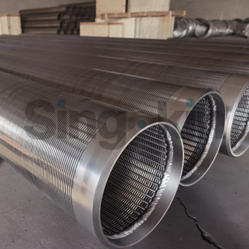 Customized stainless steel 9-5/8" 10" 12" wire wrapped continuous slot Johnson pipe based water well screen
