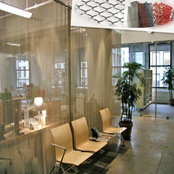 Woven Wire Drapery Decorative Screens Architectural Weaving Interior Design Exterior Panels Contemporary Metal Mesh Curtains