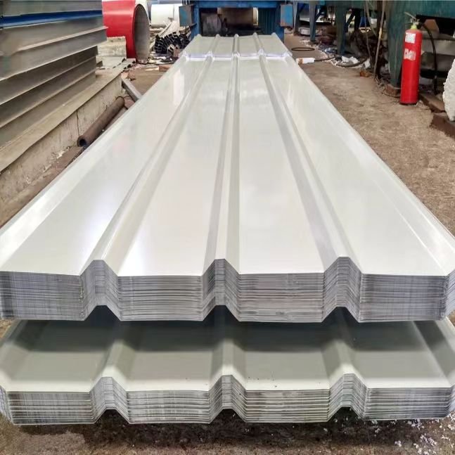 Coating Corrugated Roofng Sheet 4x8 AZ20g/m2 AZ40 For Prefab Houses Color Coated Ripple Galvanized Steel Plate Corrugated Board