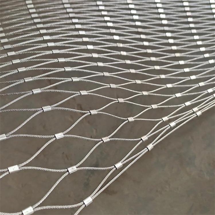 Moscow direct supply high-strength 304 316 stainless steel wire rope net zoo cable snap-on flexible protective net