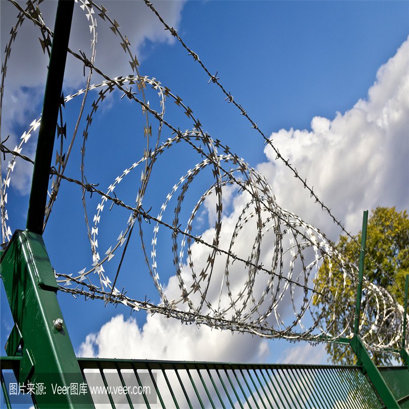 Electrified Concertina Wire Razor Wire Played High Security Protection