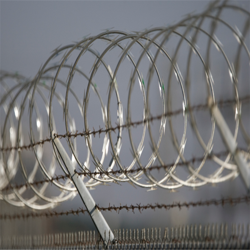Electrified Concertina Wire Razor Wire Played High Security Protection