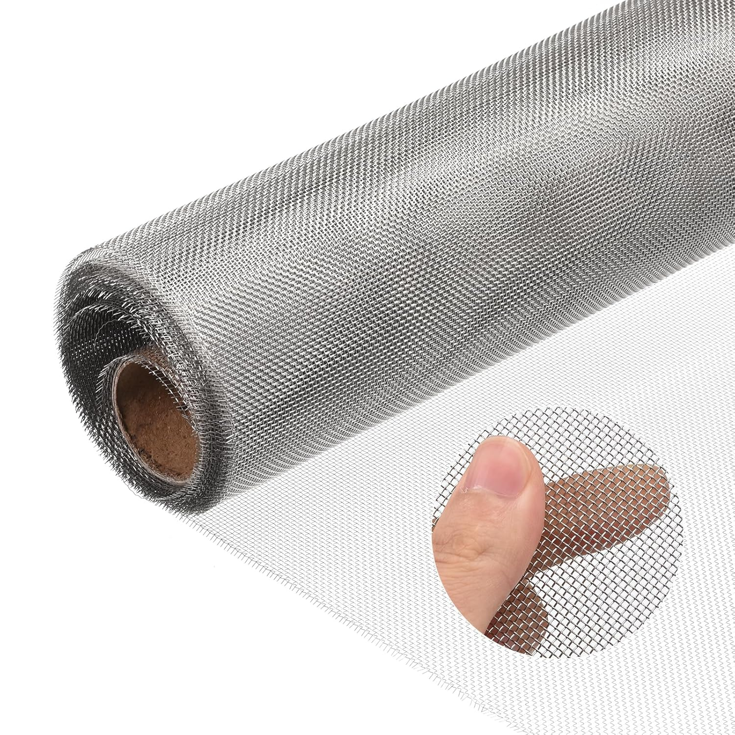 304 Stainless Steel Woven Wire 120 Mesh Fine Screen Steel Woven Mesh Garden Cage Window Screen Filter Vent Mesh Metal Material
