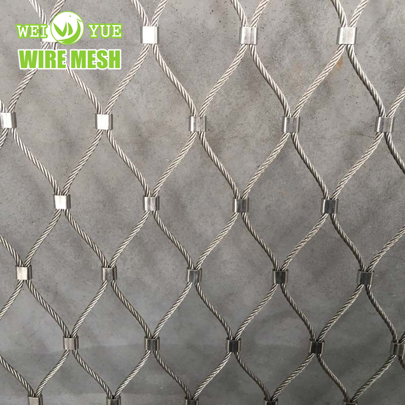 Stainless Steel AISI 304 316 Wire Rope Mesh Railing Flexible Stainless Steel Wire Rope Mesh Net
