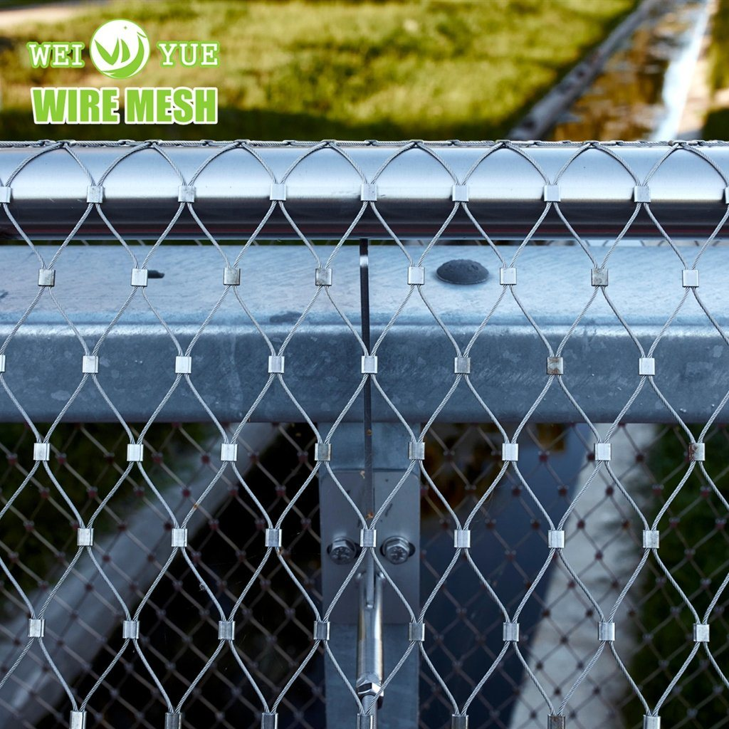 Stainless Steel AISI 304 316 Wire Rope Mesh Railing Flexible Stainless Steel Wire Rope Mesh Net
