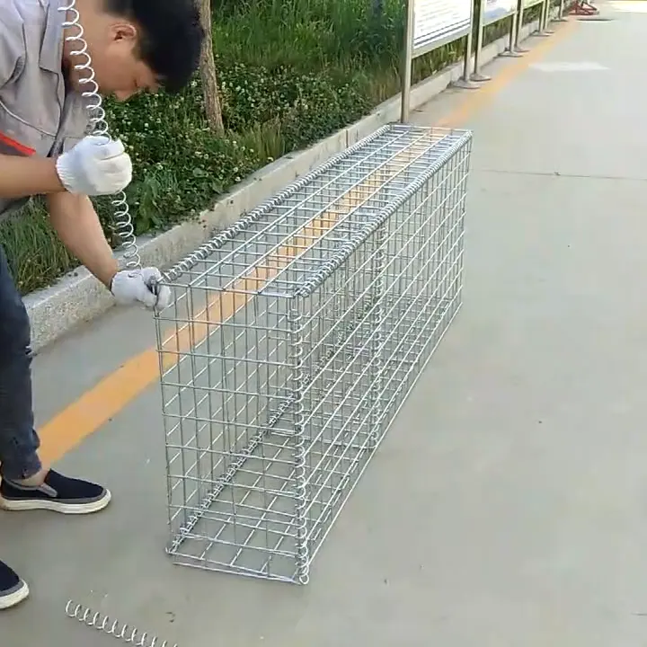 Welded Gabion Mesh Basket Galfan Gabion Box Hot Dipped Galvanized Gabion Retaining Wall for Garden Fence for Sale