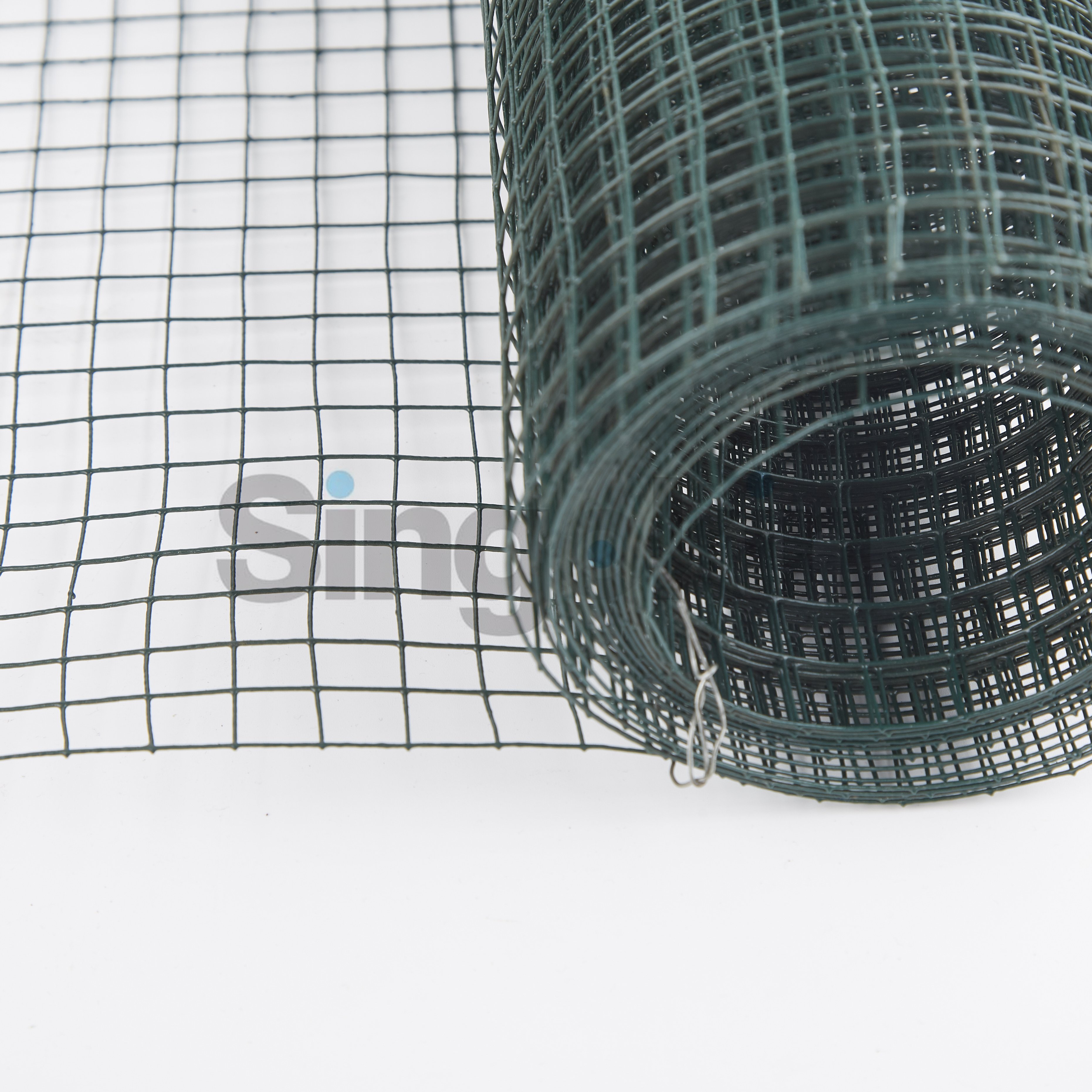 Factory High Quality 6 Gauge Green 24'' x 50' 1inch PVC Plastic Coated Welded Wire Mesh Roll