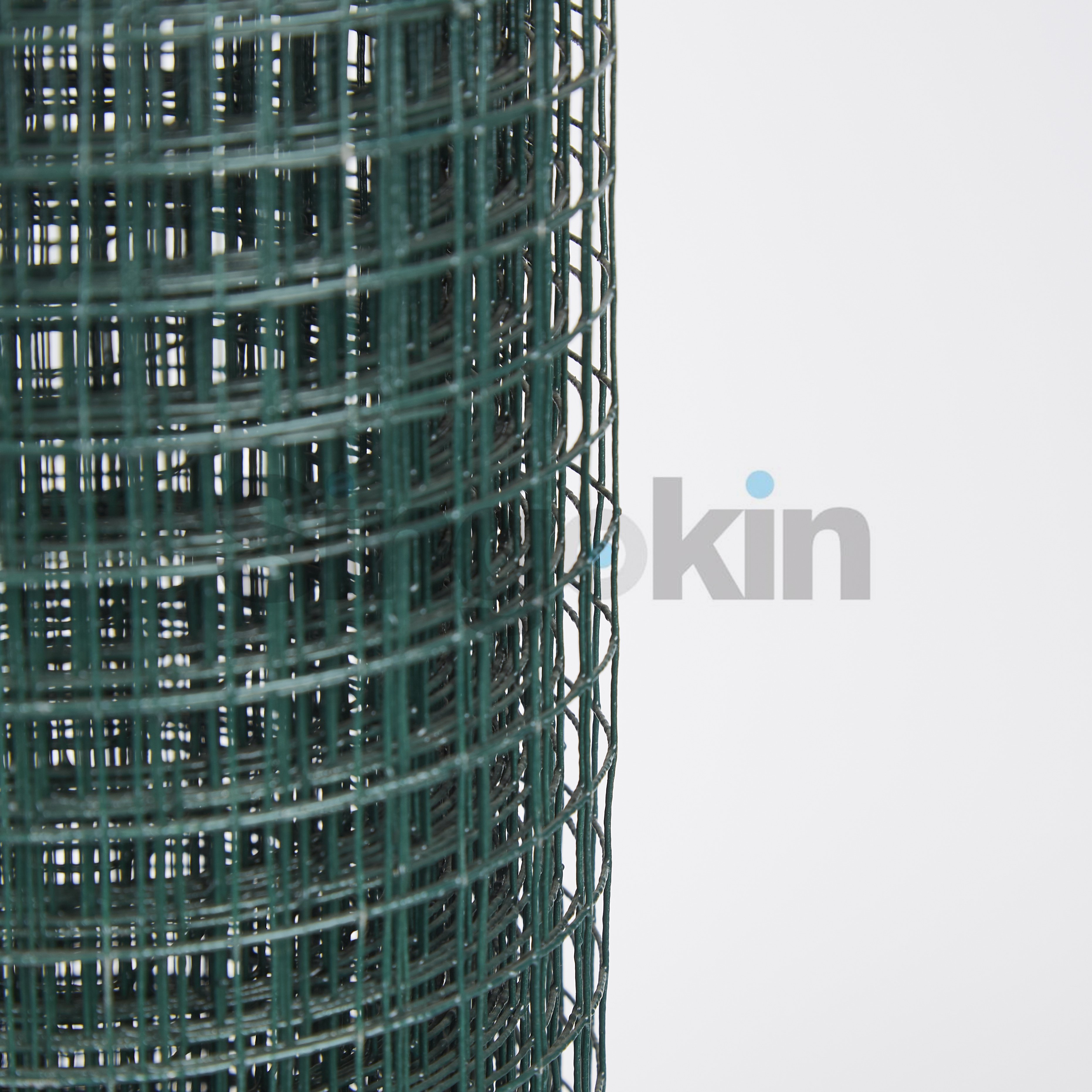 Factory High Quality 6 Gauge Green 24'' x 50' 1inch PVC Plastic Coated Welded Wire Mesh Roll