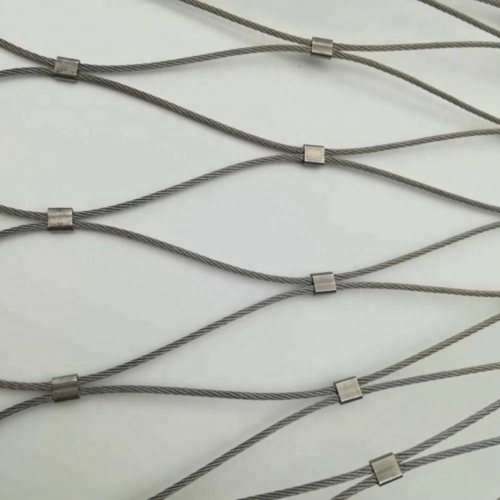 2mm Wire Stainless Steel Wire Rope Ferrule Mesh
