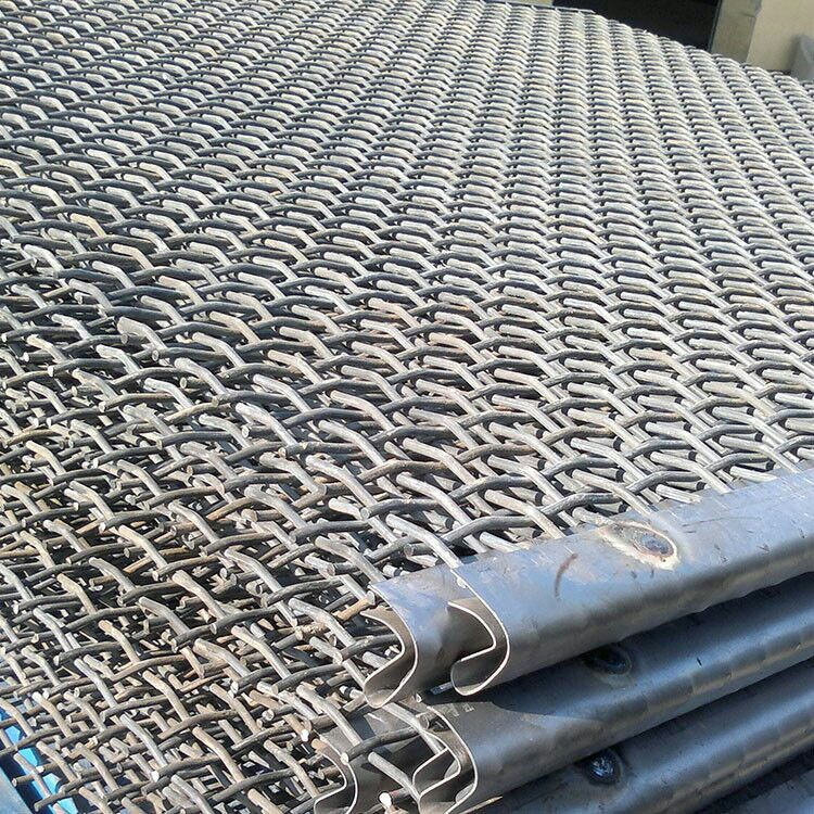 High Manganese 65Mn Steel Crimped Wire Mesh Mine Vibrating Stone Sand Sieve Screen For Crusher