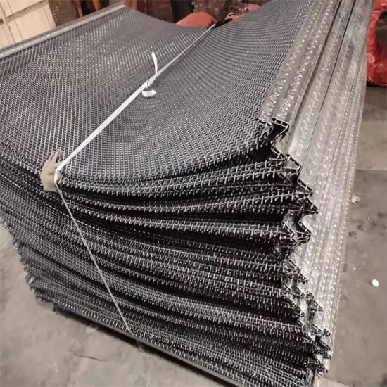 High Manganese 65Mn Steel Crimped Wire Mesh Mine Vibrating Stone Sand Sieve Screen For Crusher