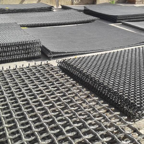 High Manganese 65Mn Steel Crimped Wire Mesh Mine Vibrating Stone Sand Sieve Screen For Crusher