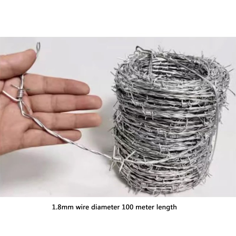 Factory Direct Sales 1.8mm Wire Diameter Galvanized Barbed Wire for Farm Grassland Fences