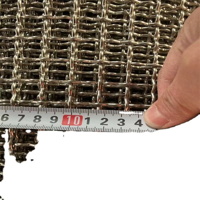 SUS 304 316 316l 6 8 10 12 14 20 mesh stainless steel crimped woven wire mesh