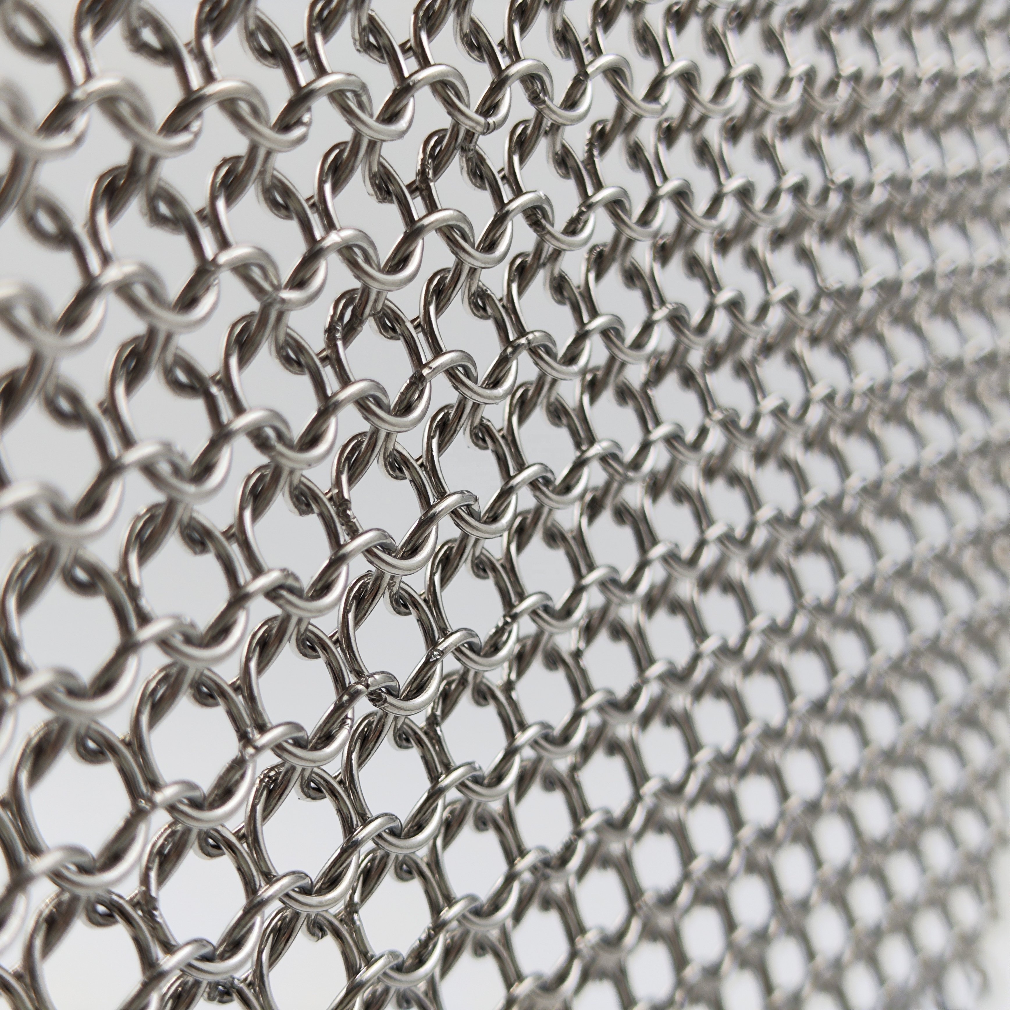 316L Stainless steel 7mm Ring out diameter metal Chainmail mesh decoration Curtain