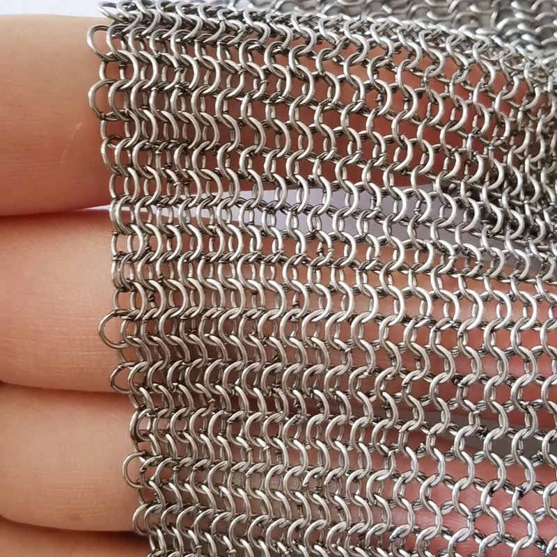 Customize 5 grade cut resistance Stainless Steel Welded Ring Mesh