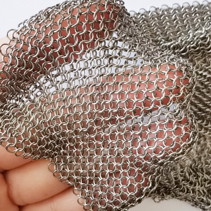 Customize 5 grade cut resistance Stainless Steel Welded Ring Mesh