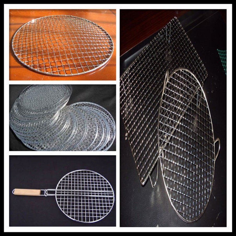 Hot Reusable Outdoor Cooking Rectangular and Round Stainless steel Barbecue Grill Wire/BBQ Grill Wire Mesh for Chicken Roast