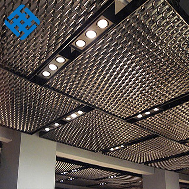 Factory Customised Aluminium Expanded Metal Decorative Mesh for Office Ceiling Custom Steel Wire Mesh