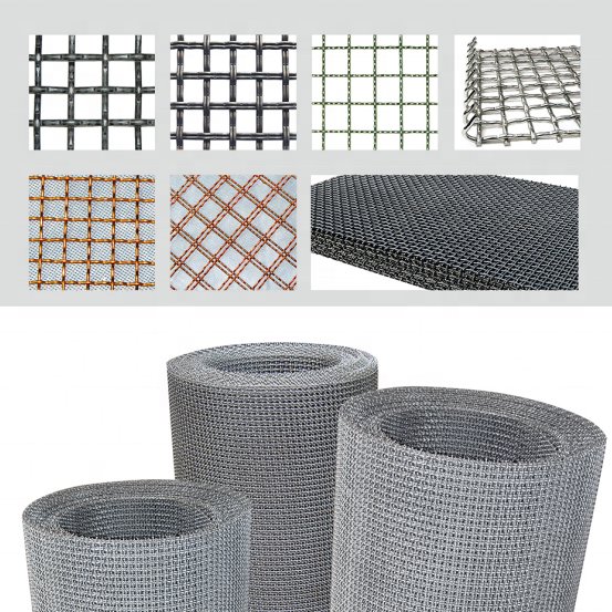 Stainless Steel Crimped Woven Wire Mesh / Stainless Steel Wire Mesh Flexible Wire Mesh Netting