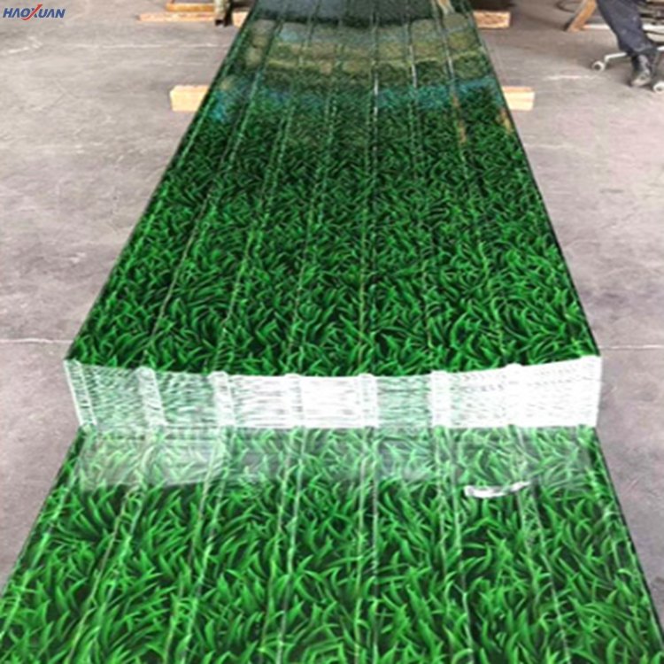 Haoxuan Corrugated Galvanized Curving Roofing Tile Color Steel Shingles Panel Metal Roof