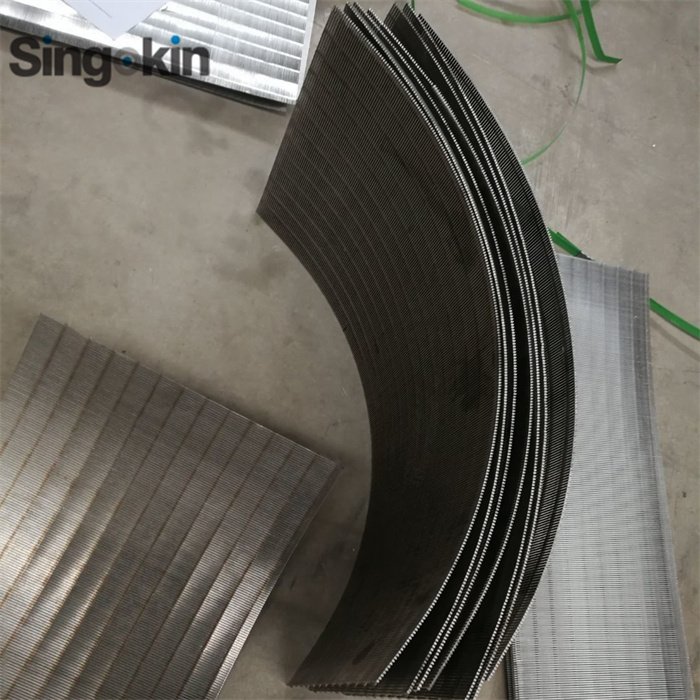 Johnson Curved Wedge Profile V Wire Sieve Bend Screen Arc Screen Plate For Waste Water Filtration