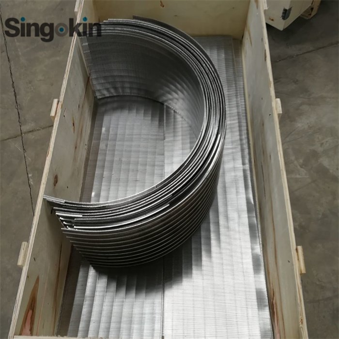 Johnson Curved Wedge Profile V Wire Sieve Bend Screen Arc Screen Plate For Waste Water Filtration