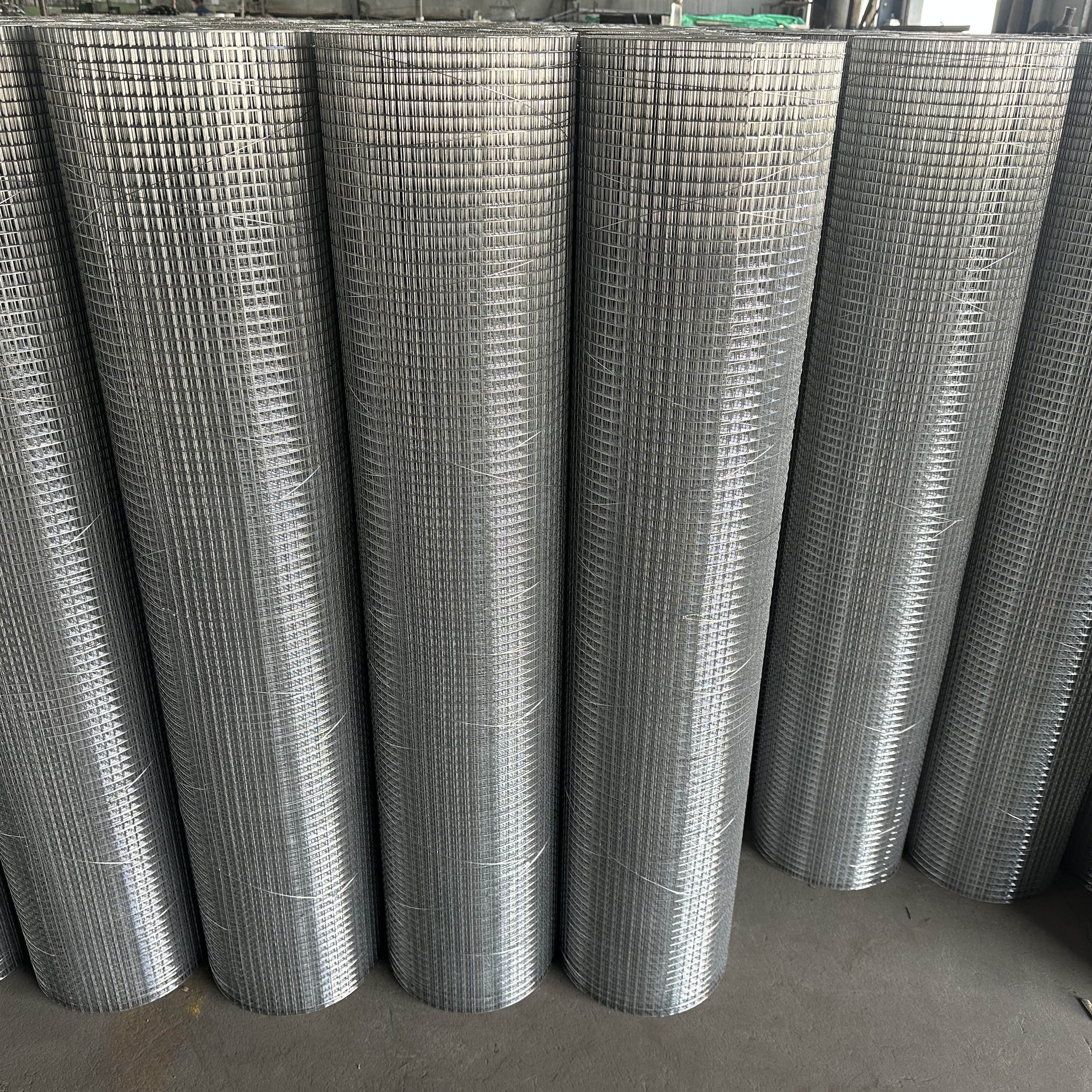 Hot Dipped Galvanized Fencing Iron Netting 10 gauge Welded Wire Mesh rolls for rabbit bird Animal Pet Cages